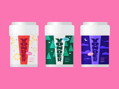 Yonder, Alternate Packaging branding colorful geometric illustration logo logo design minimal packaging playful simple typography