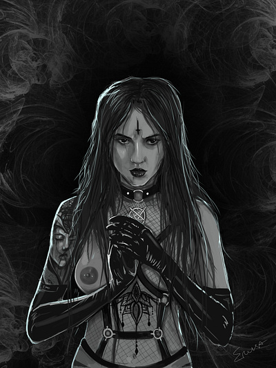 Camila layne art artist darkart design fanart goth graphic design illustration