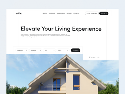 LINK - Real Estate Selling & Renting Platform. design design components design system figma houses landing page landingpage real estate selling ui ui animation ui motion uidesign ux