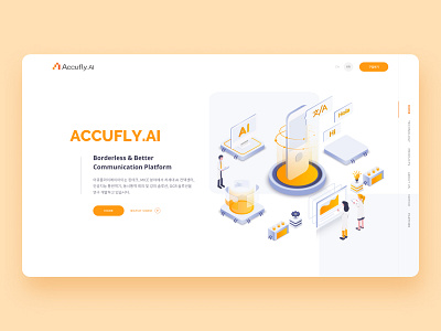 Accufly.ai branding design homepage illustration interface layout logo ui web design website