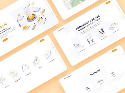 Accufly.ai branding design homepage illustration interface layout ui web design website