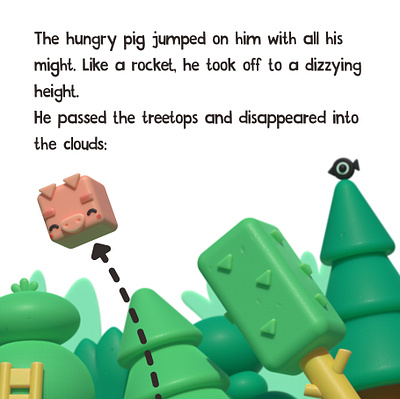 Children's Book with Cute Animals! 🐷 3d cute characters adventure story animals animals as main characters cute children book ebook for toddlers story book for kids