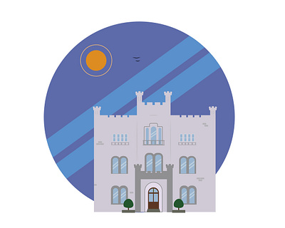 Miramare Castle animation castle graphic design illustration motion graphics