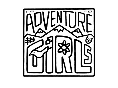 Adventure Girls Logo & T-shirt Design design illustration logo