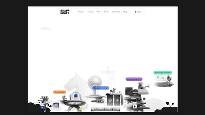 Website design + visual language for a brand management company animation graphic design ui visual