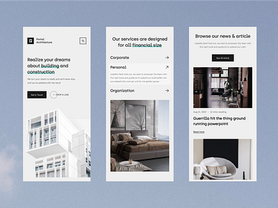 Portal Architecture (Desktop & Mobile) animation apartment architecture branding buildings design figma future house illustration landing page minimal mobile design modern design motion graphics research responsive ui ux website