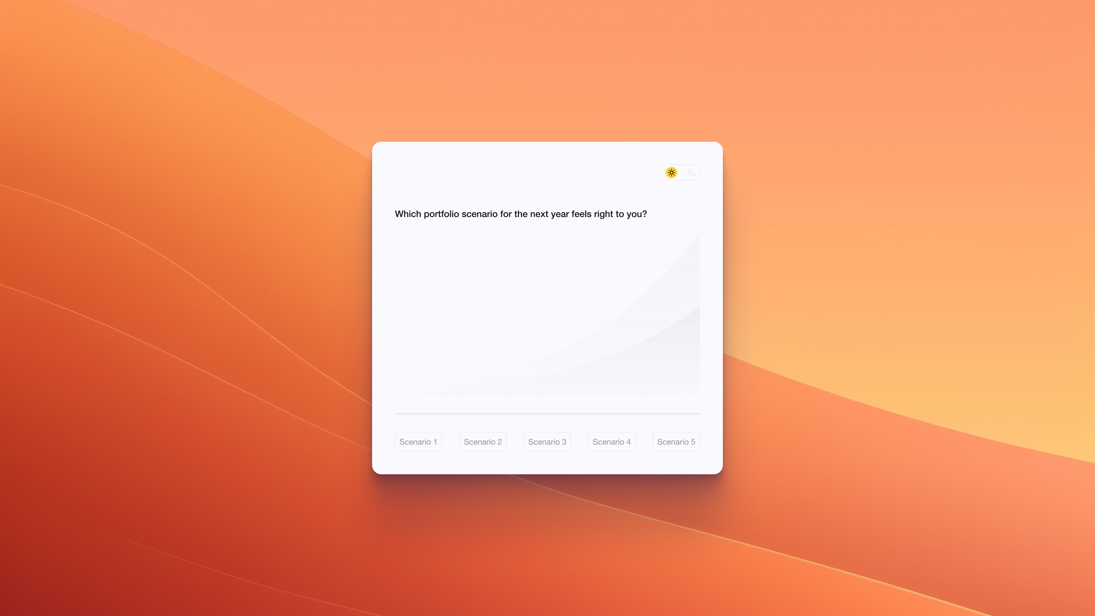 Data Visualization: Investment Scenarios Evolution animation ui