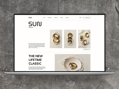 Main page concept for a jewelry web-site figma graphic design jewellery rings ui ux web webdesign