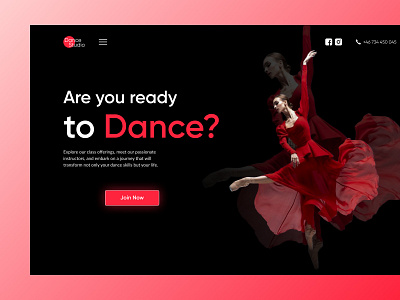 Dance Studio Design Concept concept dance design ui ux