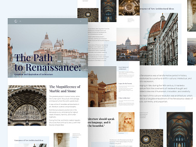 Longread "The Path to Renaissance" design longread ui ux