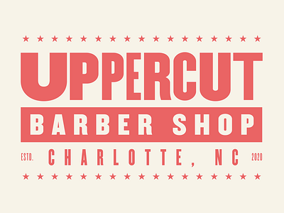 Uppercut Barber Shop Wordmark barber barbershop branding design flair graphic design identity illustration logo mark wrestling