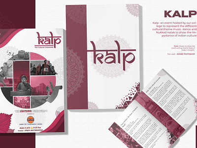 KALP- Brochure Design (Indian culture theme) branding brochure design design event brochure graphic design indian culture theme design