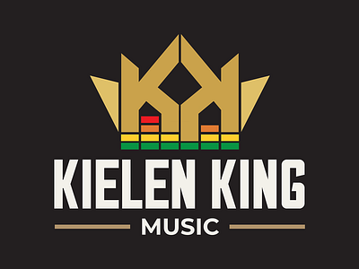 Kielen King Music Logo audio engineer branding design digital content graphic design identity illustration logo mark music producer