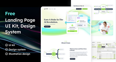 Free Landing Page on Figma camping design design system faq figma footer free gradiant graphic design header hearo home page illustration interface landing review ui ui kit uiux ux