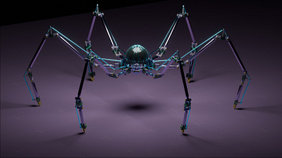 Mechanic ball with legs, made in Blender 3d blender cyberpunk