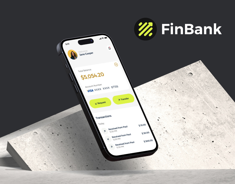 FinBank Finance Mobile App UI UX Design app design case study figma design finance mobile design ui ui design uiux user interface ux ux research