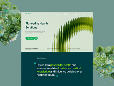 Medical Research concept design green healthcare medical modern research ui ux website