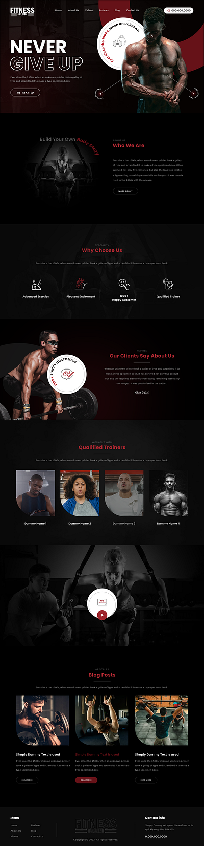 Gym/Fitness Website fitness fitnessmotivation gym gymfitness website healthylifestyle muscle personaltrainer powerlifting ui workout