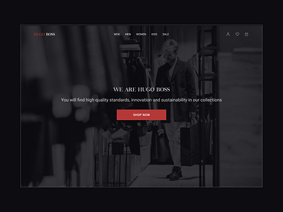 Hugo Boss Redesign Concept online store ui ux webdesign