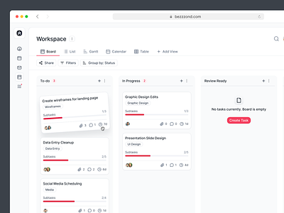 Kanban Board UI beyond ui board board ui design system figma free ui kit kanban kanban design kanban ui product design saas board saas design task ui design workspace