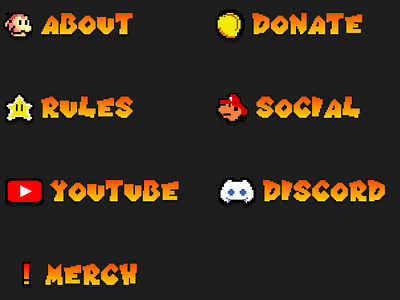 Twitch Panels design game graphic design ui