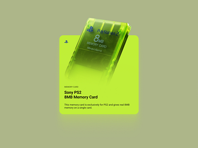 PS2 Memory Card: UI Card design figma figma design graphic design item card play station 2 ui ui card ui design uiux ux