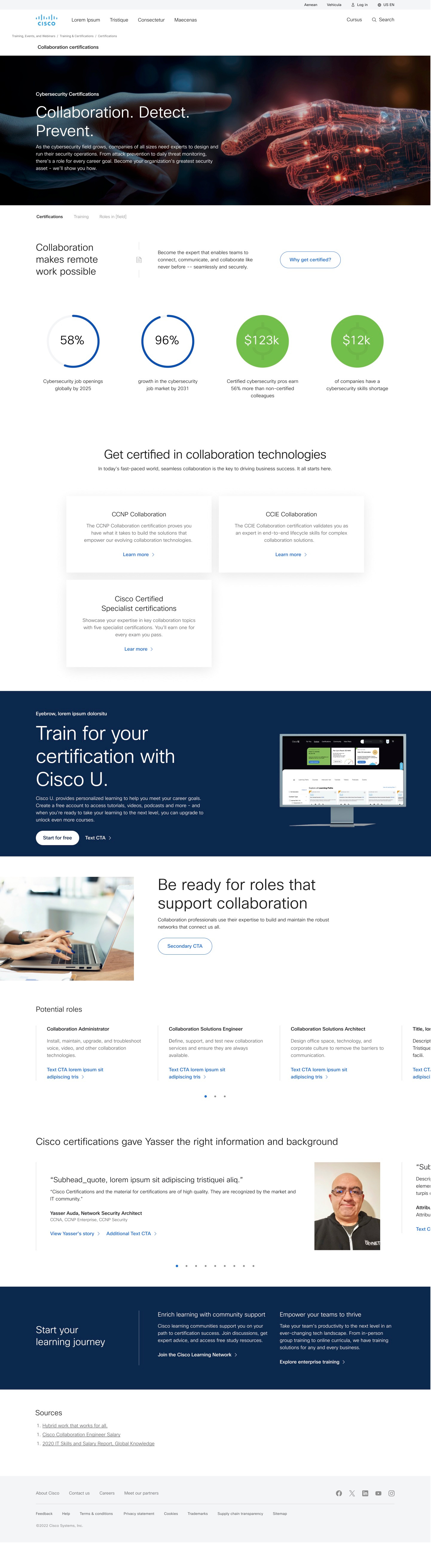 Cisco Technology Landing Page banner cisco interface landing landing page ui