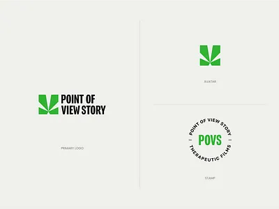 Logo system branding business design design film logo graphic design green logo hopeful logo logo logo system nonprofit design point of view point of view logo