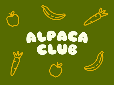 Alpaca Club Logo alpaca branding farm graphic illustration logo vector