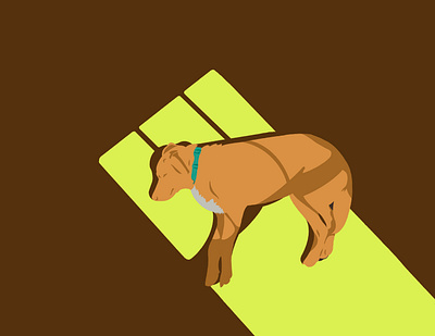 Sleeping dog dog graphic design illustration sleeping