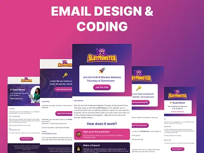 EMAIL DESIGN & CODING FOR SLOTMONSTER design email coding email deisgn email design and code email design in figma email newsletter email template html email template illustration ui