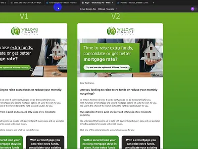 EMAIL DESIGN & CODING FOR WILLOWS FINANCE LTD email coding email deisgn email design and code email design in figma email newsletter email template html email template