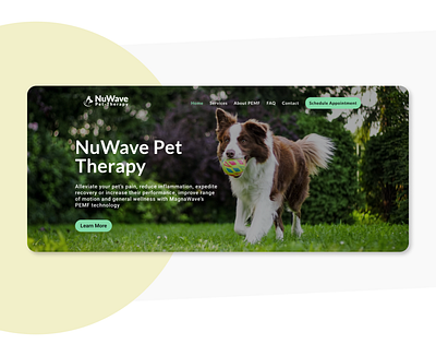 NuWave Pet Therapy branding figma logo web design