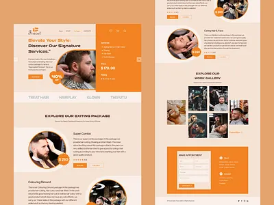 Faircut salon website design app design branding clean design clean web design colourful design dashboard design graphic design landing page minimal design modern design prototyping salon website design ui uiux user experience design user interface design ux web design wireframe