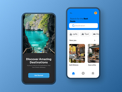 Travel App Design 🌍✈️" discover travel app figma design travel app travel app home ui ui design user interface visual design user interface
