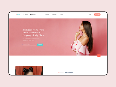 Upshift - Fashion UI from wireframe (rebound) beauty clean fashion grid homepage interface landing page layout minimal pink red typography ui ux website wireframe