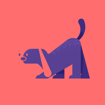 DOGS-Illustration animal animals animation dog dogs graphic design green illustration magenta mammals pink purple shape yellow