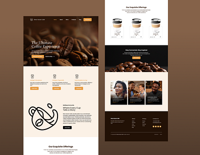 Coffee Shop Landing Page Design (UI/UX) branding design figma figmaui illustration logo ui ux web designer websitedesigner