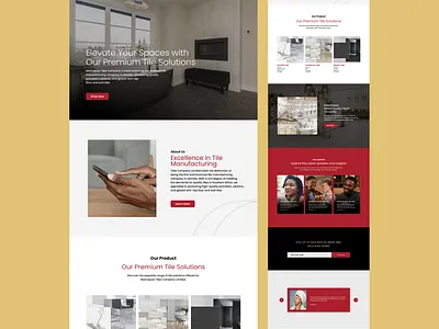 Tiles Ecommerce Landing Page (UI/UX) branding design figma figmaui illustration logo ui ux web designer websitedesigner