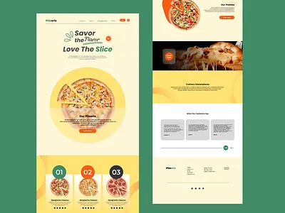 Pizza Shop Landing Page (UI/UX) branding design figma figmaui illustration logo ui ux web designer websitedesigner