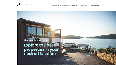 Real Estate Landing Page (UI/UX) branding design figma figmaui illustration logo ui ux web designer websitedesigner