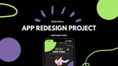BGM Dance Studio App Redesign Project app graphic design ill illustration ui