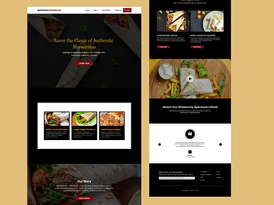 Sharwama Shop Landing Page (UI/UX) branding design figma figmaui illustration logo ui ux web designer websitedesigner