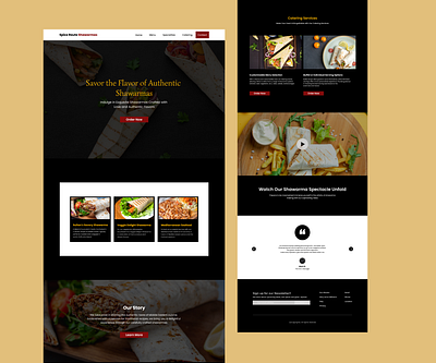 Sharwama Shop Landing Page (UI/UX) branding design figma figmaui illustration logo ui ux web designer websitedesigner