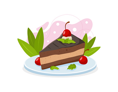 Cake Vector Illustration cake cooking design eat food graphic illustration meal menu vector