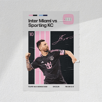 Inter Miami vs Sporting KC Poster by Michael Peacock on Dribbble