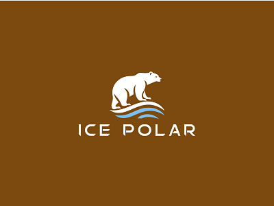ICE POLAR LOGO animals antarctic antarctica big cold cool fat freeze frozen ice ice polar logo logo for sale polar strength strong vector white winter