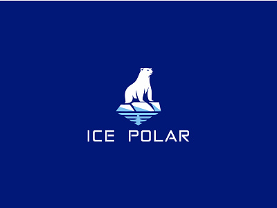 ICE POLAR LOGO animals antarctic antarctica bear beast big cold cool fat freeze frozen graphic design polar strong vector white winter