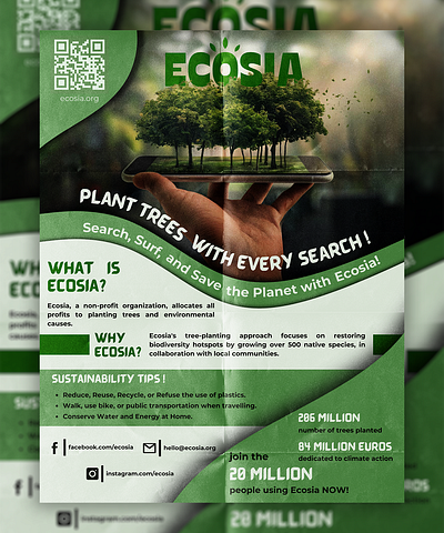 Ecosia Flyer environment flyer nature photoshop