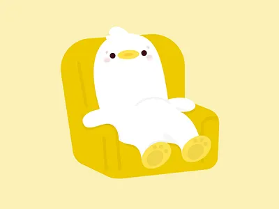 Cute Duck adorable animal awww bird cute design duck funny graphic happy illustration kawaii minimal tired